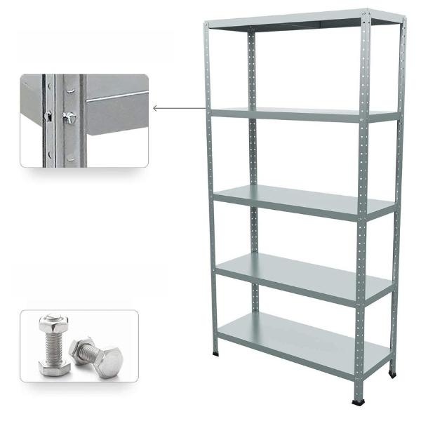 Polica metal-metal 187x100x40cm 5x80 kg Metalne Police