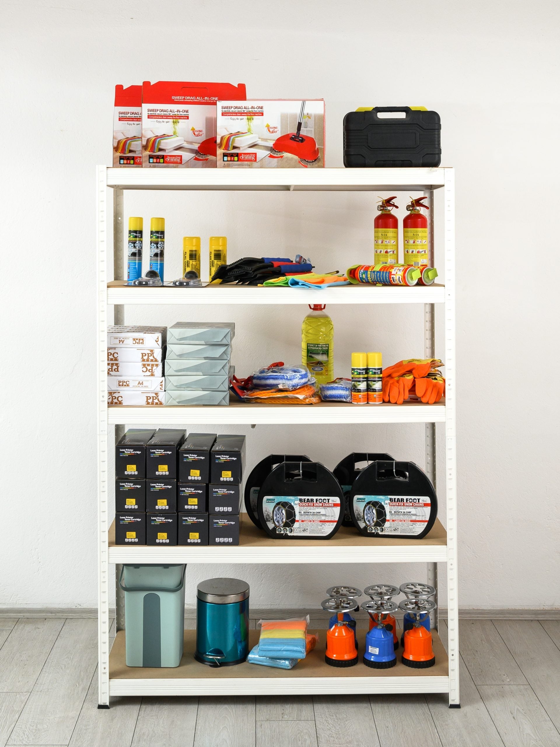 Polica metal-medijapan 180x120x45cm 5x275 kg - metalnepolice.hr