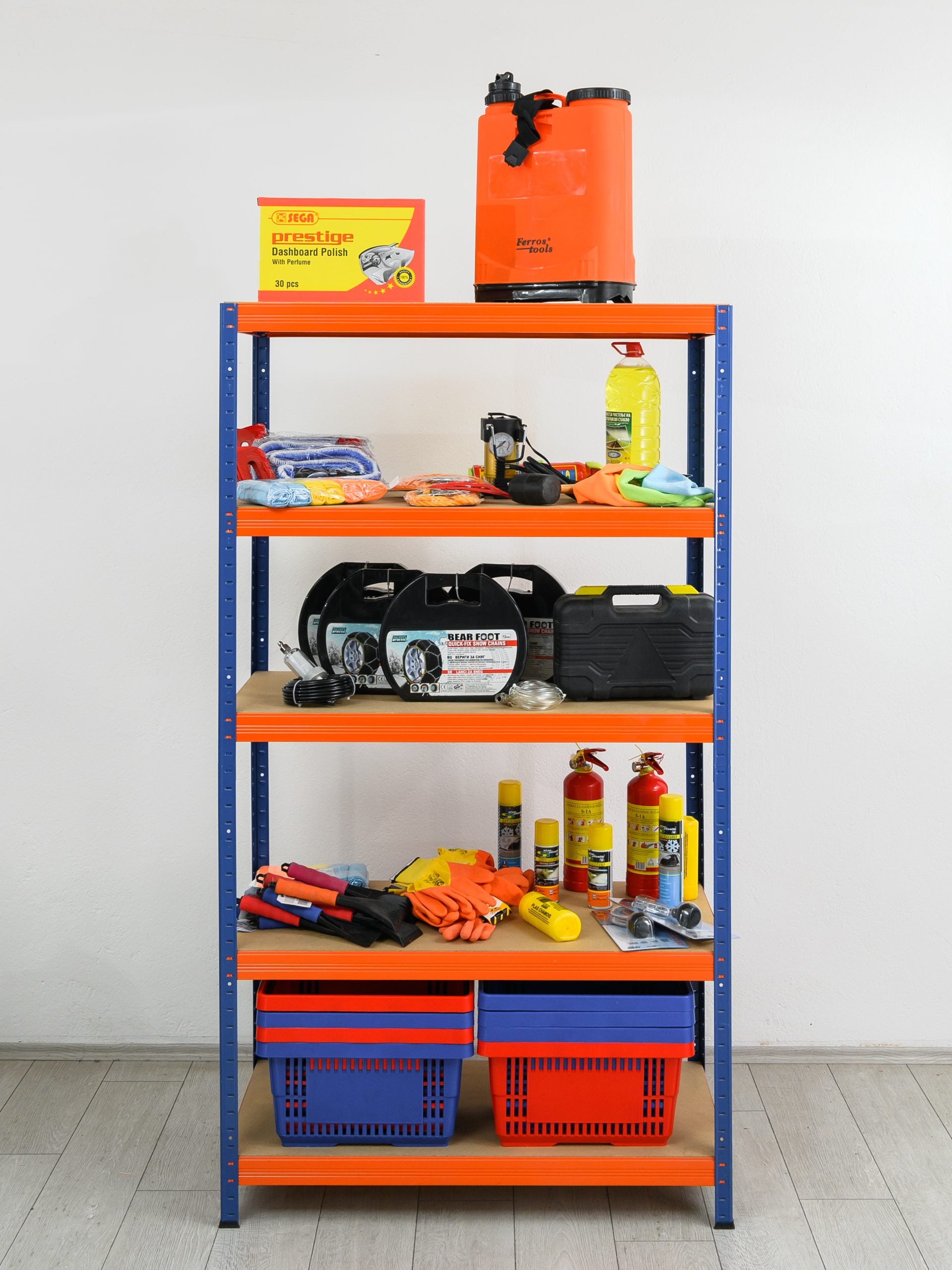 3 POLICE Metal-medijapan 3X180x100x50cm, 5x350kg - Dimenzije seta: 180x300x50