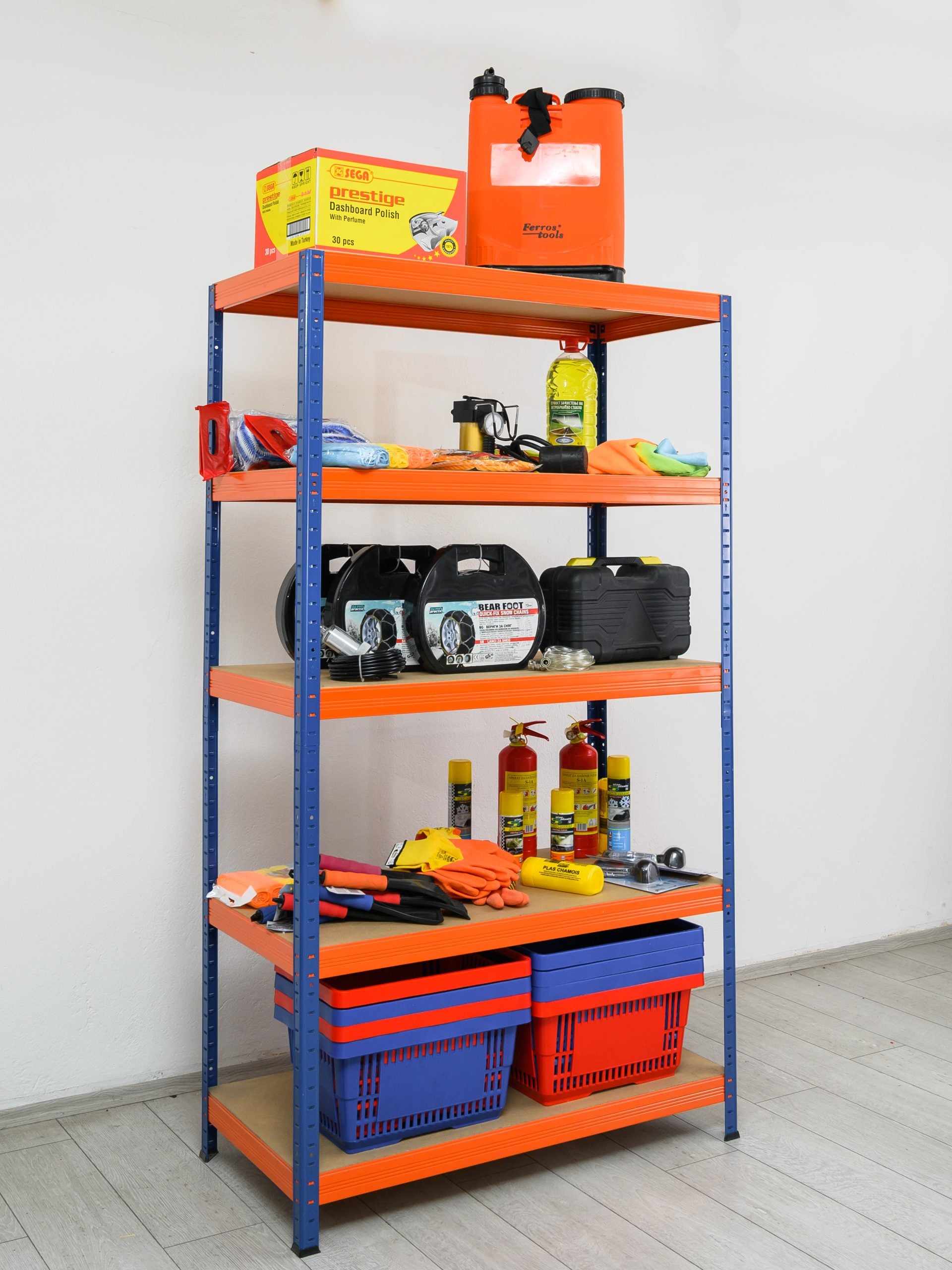 3 POLICE Metal-medijapan 3X180x100x50cm, 5x350kg - Dimenzije seta: 180x300x50