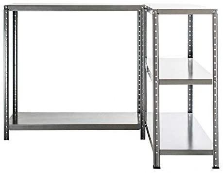 Polica metal-metal 187x100x40cm 5x80 kg Metalne Police