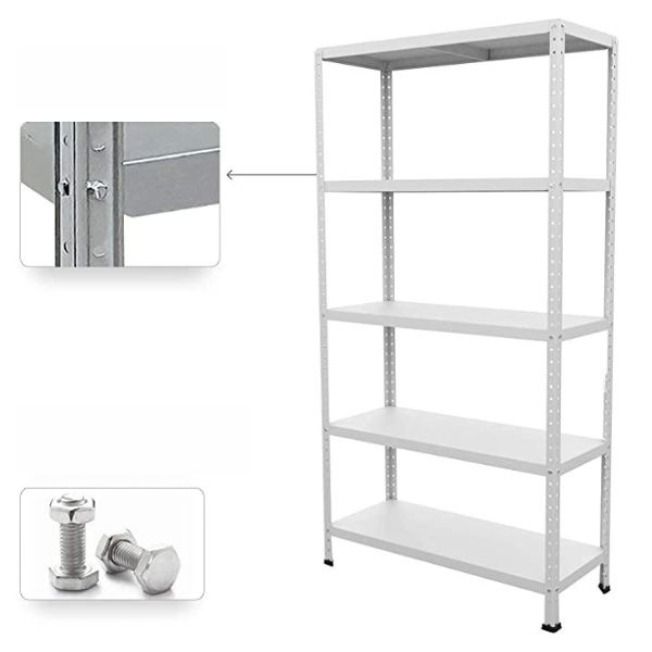 Polica metal-metal 187x100x40cm 5x80 kg Metalne Police