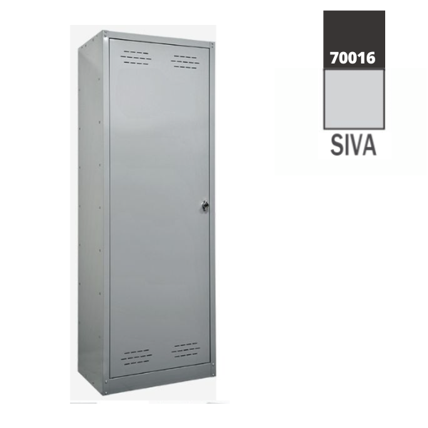 Metalni ormar 167x60x40cm, monoblok s jednokrilnim vratima, dva odjeljka-čisto/prljavo Metalne Police