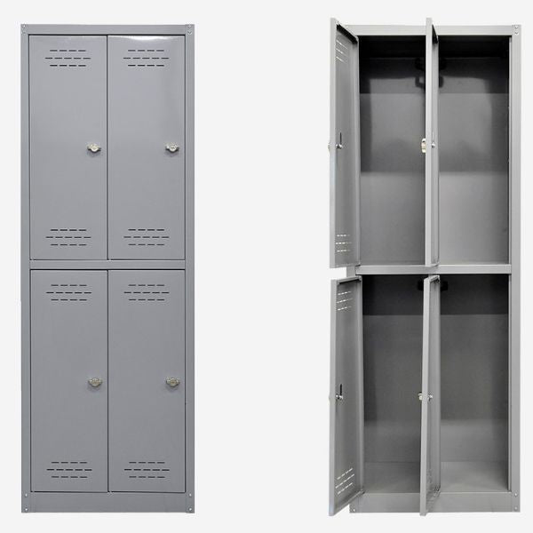 Metalni ormar 167x60x40cm, monoblok sa četiri vrata