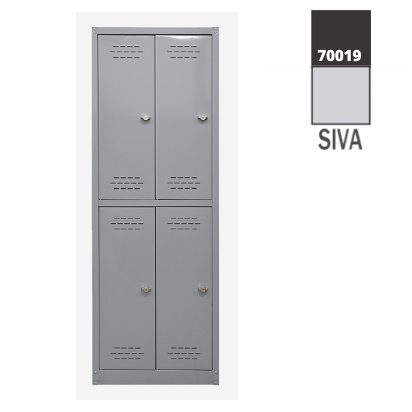 Metalni ormar 167x60x40cm, monoblok sa četiri vrata Metalne Police