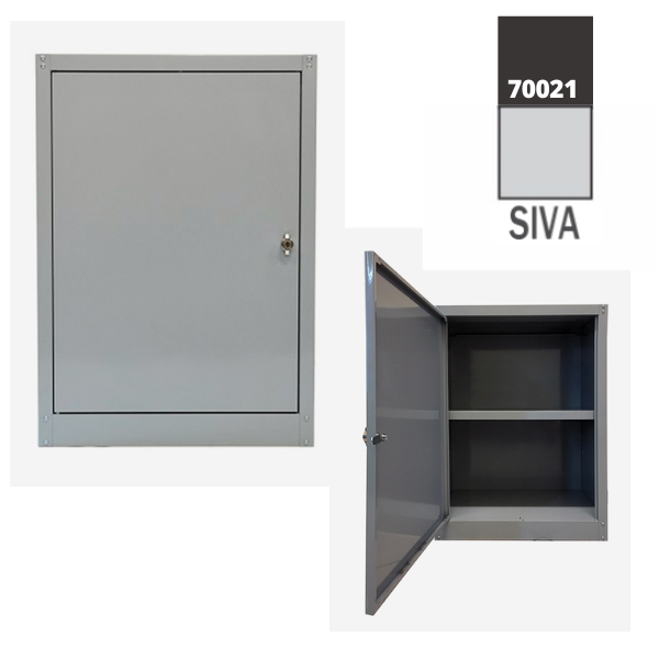 Metalni ormar 84x60x40cm, monoblok, dva odjeljka, jedna polica Metalne Police