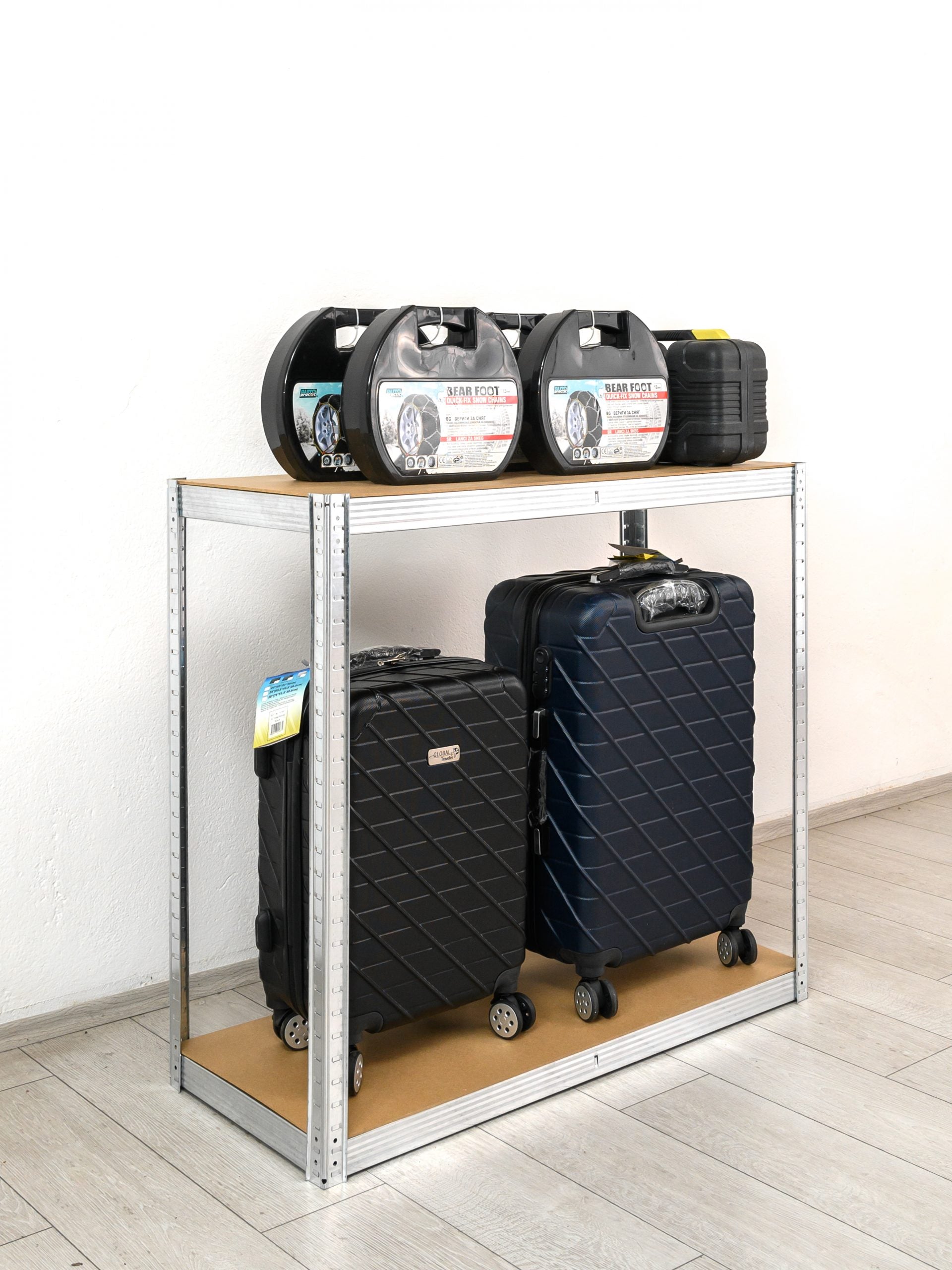 Polica metal-medijapan 180x100x45cm 5x100 kg Metalne Police