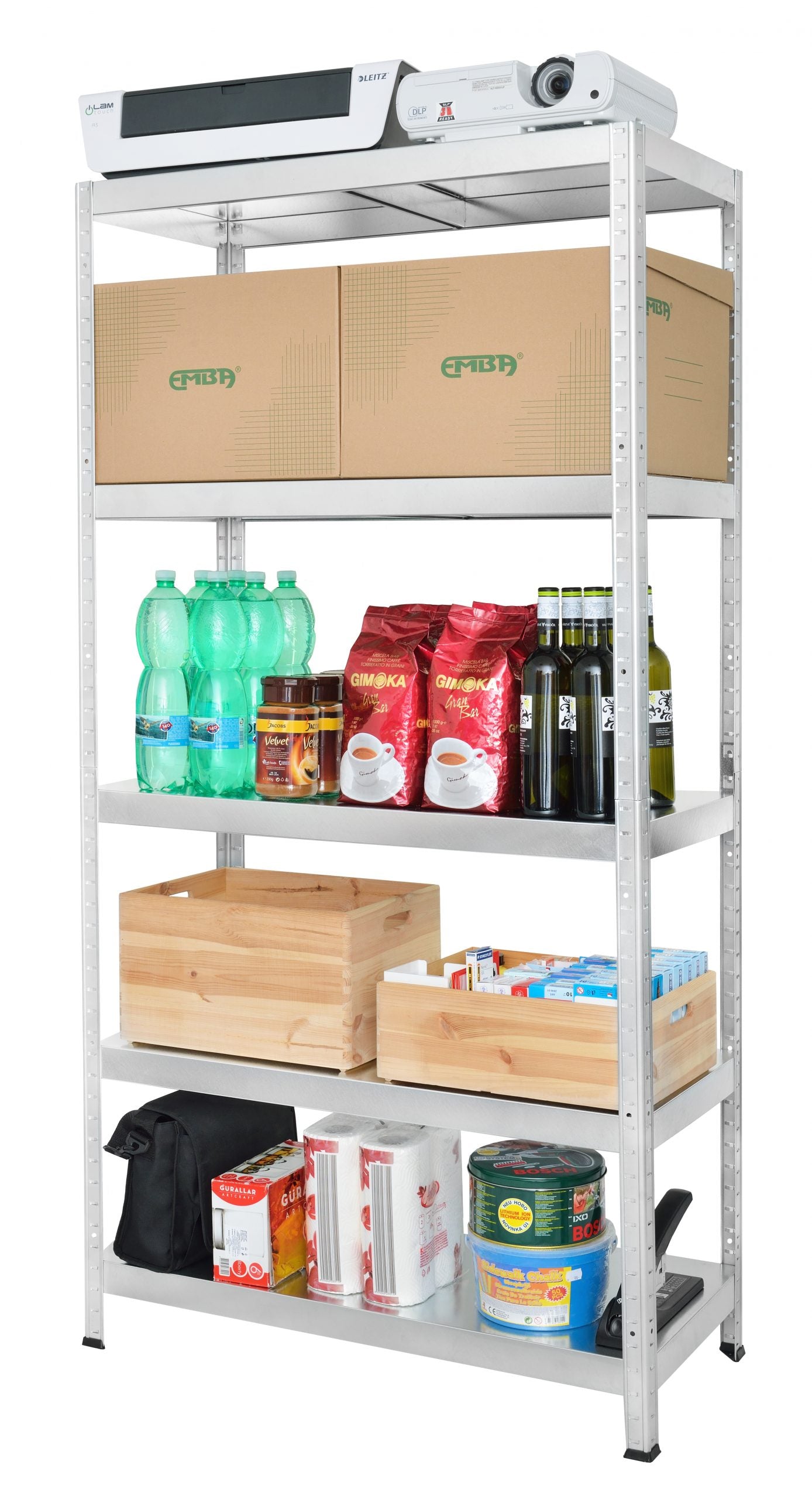 Polica metal-metal 180x90x40cm 5x100 kg - metalnepolice.hr