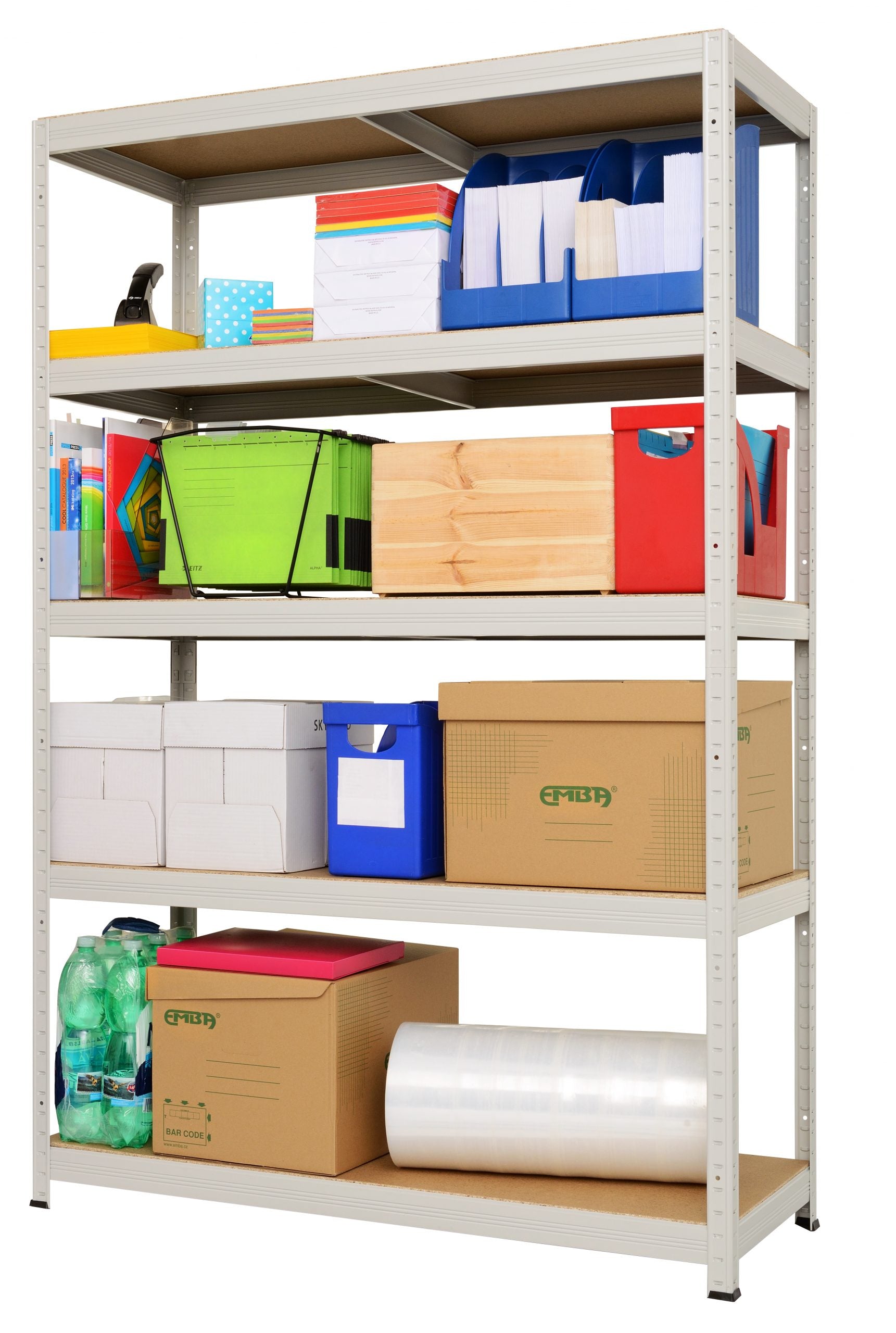 Polica metal-medijapan 180x120x45cm 5x275 kg - metalnepolice.hr