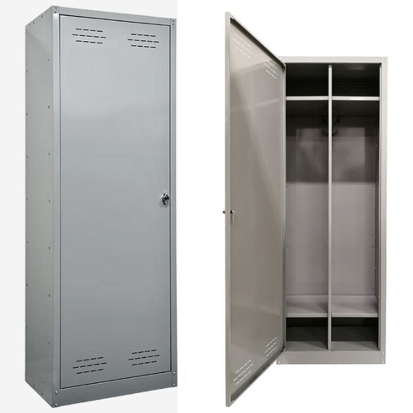 Metalni ormar 167x60x40cm, monoblok s jednokrilnim vratima, dva odjeljka-čisto/prljavo