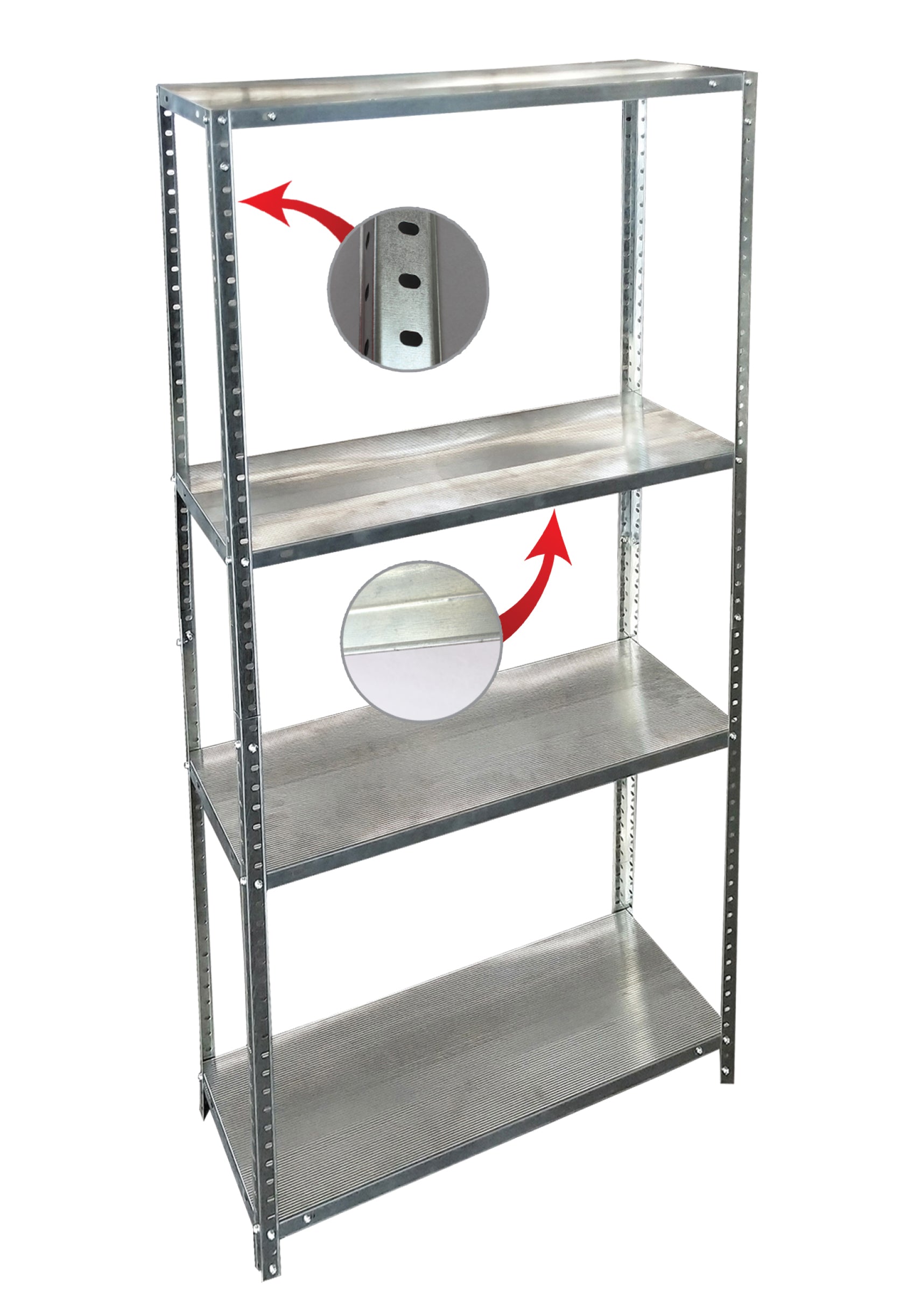 Metalna polica 150x75x30cm 4x50 kg-VIJCI Metalne Police